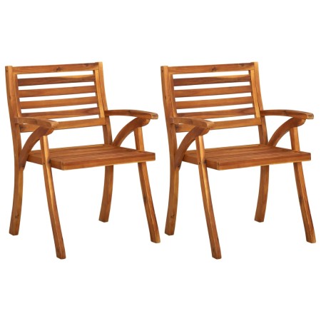 Sillas de jardín 2 unidades madera maciza de acacia de vidaXL, Sillas de jardín - Ref: Foro24-310629, Precio: 246,22 €, Descu...