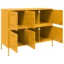 Aparador acero amarillo mostaza 100,5x39x79 cm de , Aparadores - Ref: Foro24-843099, Precio: 175,81 €, Descuento: %