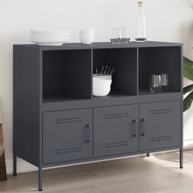 Aparador acero gris antracita 100,5x39x79 cm de , Aparadores - Ref: Foro24-843092, Precio: 153,17 €, Descuento: %