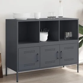 Aparador acero gris antracita 100,5x39x79 cm de , Aparadores - Ref: Foro24-843092, Precio: 151,14 €, Descuento: %