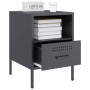 Mesitas de noche 2 unidades acero gris antracita 36x39x50,5 cm de , Mesitas de noche - Ref: Foro24-843059, Precio: 111,56 €, ...