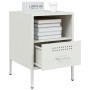 Mesitas de noche 2 unidades acero blanco 36x39x50,5 cm de , Mesitas de noche - Ref: Foro24-843065, Precio: 111,15 €, Descuent...