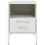 Mesitas de noche 2 unidades acero blanco 36x39x50,5 cm de , Mesitas de noche - Ref: Foro24-843065, Precio: 111,15 €, Descuent...