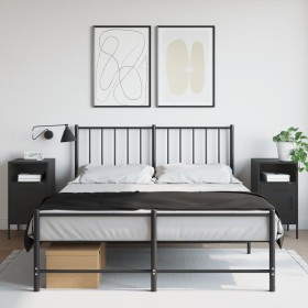 Mesitas de noche 2 unidades acero negro 36x39x68 cm de , Mesitas de noche - Ref: Foro24-843067, Precio: 108,57 €, Descuento: %
