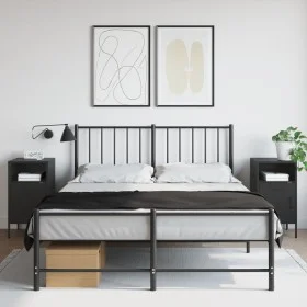 Mesitas de noche 2 unidades acero negro 36x39x68 cm de , Mesitas de noche - Ref: Foro24-843067, Precio: 107,36 €, Descuento: %