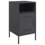 Mesitas de noche 2 unidades acero negro 36x39x68 cm de , Mesitas de noche - Ref: Foro24-843067, Precio: 107,36 €, Descuento: %
