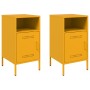 Mesitas de noche 2 unidades acero amarillo mostaza 36x39x68 cm de , Mesitas de noche - Ref: Foro24-843073, Precio: 115,40 €, ...