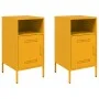 Mesitas de noche 2 unidades acero amarillo mostaza 36x39x68 cm de , Mesitas de noche - Ref: Foro24-843073, Precio: 114,10 €, ...