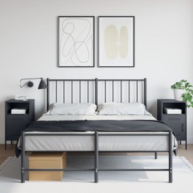 Mesitas de noche 2 unidades acero gris antracita 36x39x68 cm de , Mesitas de noche - Ref: Foro24-843071, Precio: 115,34 €, De...