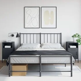 Nachttische, 2 Stück, anthrazitgraues Stahl, 36x39x68 cm. von , Nachttische - Ref: Foro24-843071, Preis: 113,56 €, Rabatt: %