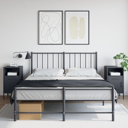 Mesitas de noche 2 unidades acero gris antracita 36x39x68 cm de , Mesitas de noche - Ref: Foro24-843071, Precio: 115,34 €, De...