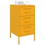 Mesita de noche acero amarillo mostaza 36x39x68 cm de , Mesitas de noche - Ref: Foro24-843084, Precio: 92,65 €, Descuento: %
