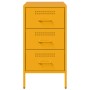 Mesita de noche acero amarillo mostaza 36x39x68 cm de , Mesitas de noche - Ref: Foro24-843084, Precio: 92,65 €, Descuento: %