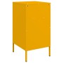 Mesita de noche acero amarillo mostaza 36x39x68 cm de , Mesitas de noche - Ref: Foro24-843084, Precio: 92,65 €, Descuento: %