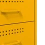 Mesita de noche acero amarillo mostaza 36x39x68 cm de , Mesitas de noche - Ref: Foro24-843084, Precio: 91,60 €, Descuento: %