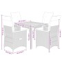 Mesita y sillas jardín 5 pzas y cojines ratán sintético gris de , Conjuntos de jardín - Ref: Foro24-3276968, Precio: 598,37 €...