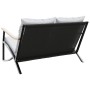 Banco de jardín con cojines acero negro 120 cm de , Conjuntos de jardín - Ref: Foro24-4009306, Precio: 164,69 €, Descuento: %
