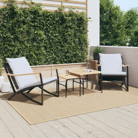Sillas de jardín con cojines 2 uds acero negro de , Conjuntos de jardín - Ref: Foro24-4009304, Precio: 229,30 €, Descuento: %