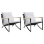 Sillas de jardín con cojines 2 uds acero negro de , Conjuntos de jardín - Ref: Foro24-4009304, Precio: 229,30 €, Descuento: %