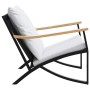Sillas de jardín con cojines 2 uds acero negro de , Conjuntos de jardín - Ref: Foro24-4009304, Precio: 229,30 €, Descuento: %