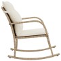 Silla mecedora de jardín con cojines ratán sintético beige de , Sillas de jardín - Ref: Foro24-369022, Precio: 91,20 €, Descu...