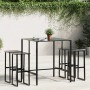 Juego de mesa alta y taburetes de jardín 5 piezas acero negro de , Conjuntos de jardín - Ref: Foro24-3283752, Precio: 398,83 ...