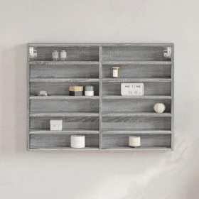 Vitrina de madera de ingeniería gris Sonoma 80x8,5x58 cm de , Estantes y estanterías - Ref: Foro24-847959, Precio: 43,67 €, D...