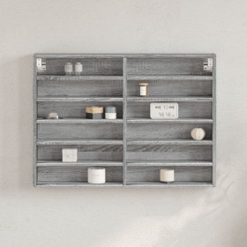 Vitrina de madera de ingeniería gris Sonoma 80x8,5x58 cm de , Estantes y estanterías - Ref: Foro24-847959, Precio: 44,38 €, D...