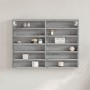 Vitrina de madera de ingeniería gris Sonoma 80x8,5x58 cm de , Estantes y estanterías - Ref: Foro24-847959, Precio: 44,38 €, D...