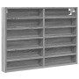 Vitrina de madera de ingeniería gris Sonoma 80x8,5x58 cm de , Estantes y estanterías - Ref: Foro24-847959, Precio: 44,38 €, D...