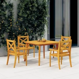 Solid acacia wood garden table 110x110x75 cm by vidaXL, Garden tables - Ref: Foro24-310302, Price: 145,15 €, Discount: %