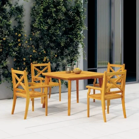 Mesa de jardín madera maciza de acacia 110x110x75 cm de vidaXL, Mesas de jardín - Ref: Foro24-310302, Precio: 145,15 €, Descu...