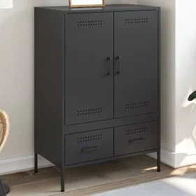 Aparador acero negro 68x39x101,5 cm by , Sideboards - Ref: Foro24-843108, Price: 166,98 €, Discount: %
