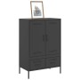 Aparador acero negro 68x39x101,5 cm de , Aparadores - Ref: Foro24-843108, Precio: 169,22 €, Descuento: %