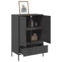 Aparador acero negro 68x39x101,5 cm de , Aparadores - Ref: Foro24-843108, Precio: 169,22 €, Descuento: %