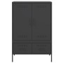 Aparador acero negro 68x39x101,5 cm de , Aparadores - Ref: Foro24-843108, Precio: 169,22 €, Descuento: %