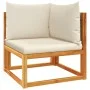 Sofá de jardín de esquina con cojines madera maciza de acacia by , Outdoor sofas - Ref: Foro24-4008176, Price: 137,86 €, Disc...