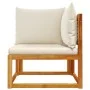 Sofá de jardín de esquina con cojines madera maciza de acacia by , Outdoor sofas - Ref: Foro24-4008176, Price: 137,86 €, Disc...