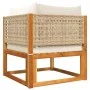 Sofá de jardín de esquina con cojines madera maciza de acacia by , Outdoor sofas - Ref: Foro24-4008176, Price: 137,86 €, Disc...