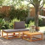 Set de sofás de jardín con cojines 3 pzas madera maciza acacia de , Sofás de exterior - Ref: Foro24-4008174, Precio: 227,88 €...