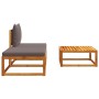 Set de sofás de jardín con cojines 3 pzas madera maciza acacia de , Sofás de exterior - Ref: Foro24-4008174, Precio: 227,88 €...