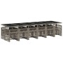 Set comedor de jardín 17 pzas y cojines ratán sintético gris de , Conjuntos de jardín - Ref: Foro24-3210824, Precio: 909,45 €...