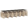 Set comedor de jardín 17 pzas con cojines ratán sintético beige de , Conjuntos de jardín - Ref: Foro24-3210826, Precio: 922,4...