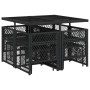 Set de comedor de jardín 9 pzas y cojines ratán sintético negro de , Conjuntos de jardín - Ref: Foro24-3210774, Precio: 351,3...