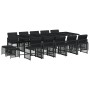 Set comedor de jardín con cojines 15 pzas ratán sintético negro de , Conjuntos de jardín - Ref: Foro24-3210811, Precio: 765,0...