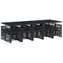 Set comedor de jardín con cojines 15 pzas ratán sintético negro de , Conjuntos de jardín - Ref: Foro24-3210811, Precio: 765,0...