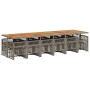 Set comedor de jardín 17 pzas y cojines ratán sintético gris de , Conjuntos de jardín - Ref: Foro24-3210830, Precio: 1,00 €, ...
