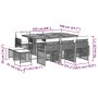 Set de comedor jardín 11 pzas con cojines ratán sintético negro de , Conjuntos de jardín - Ref: Foro24-3210795, Precio: 594,9...