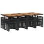 Set comedor de jardín con cojines 13 pzas ratán sintético negro de , Conjuntos de jardín - Ref: Foro24-3210807, Precio: 827,2...