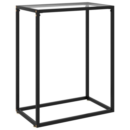 Mesa consola vidrio templado transparente 60x35x75 cm en Mesas auxiliares | Comprar online en Foru.es